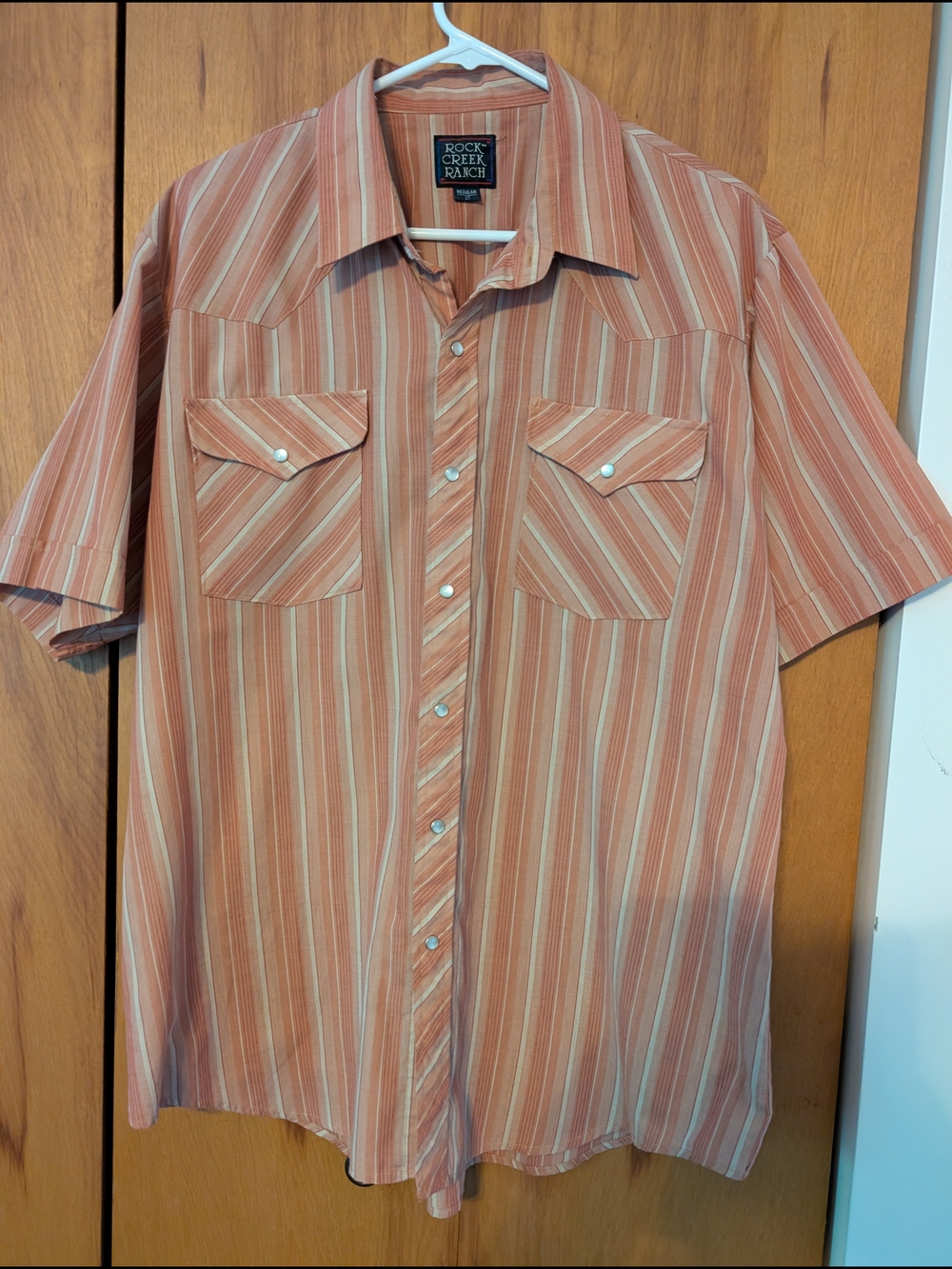 Rock Creek Ranch Men's Button Up Western Shirt Vintage Size 17 Neck